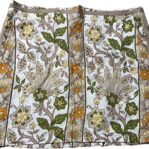 Tommy Bahama Linen Skirt with Green and Orange Floral
